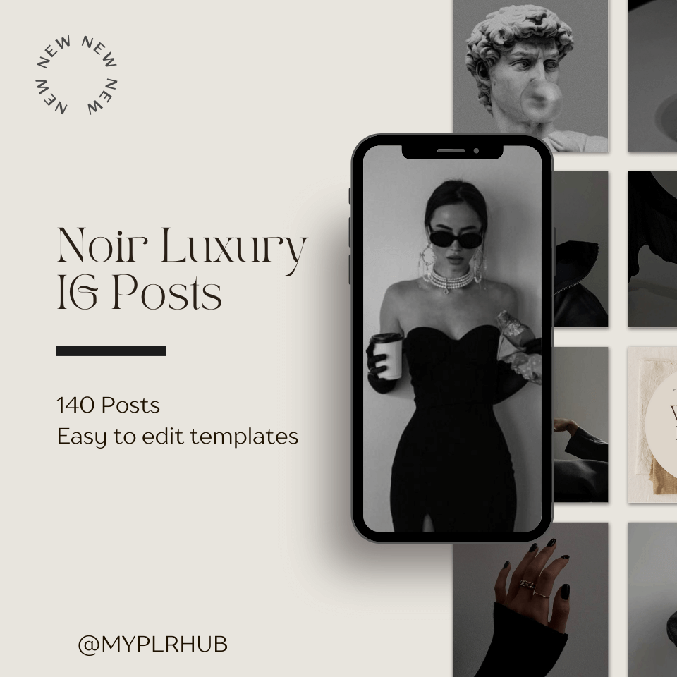 140 Noir Luxury Instagram Posts